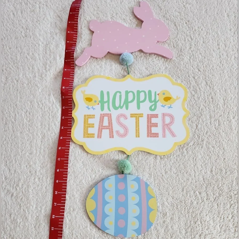 New easter wooden indoor wall decor 22' long